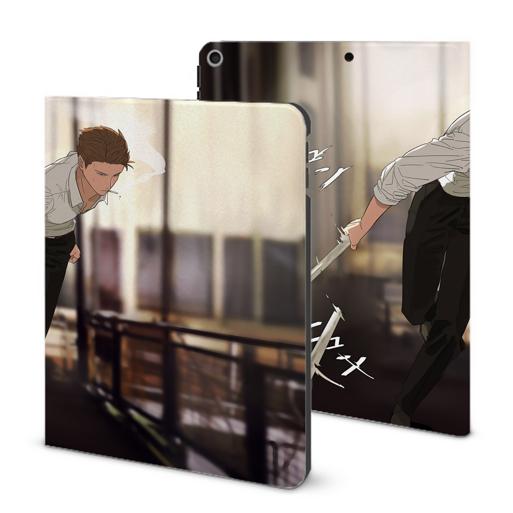 （画像用） 呪術廻戦 Jujutsu Kaisen IPad ケース ブック型 PUレザー TPU 耐衝撃 軽量 薄型 ペン収納なし 全面保護 IPad 各モデル対応
